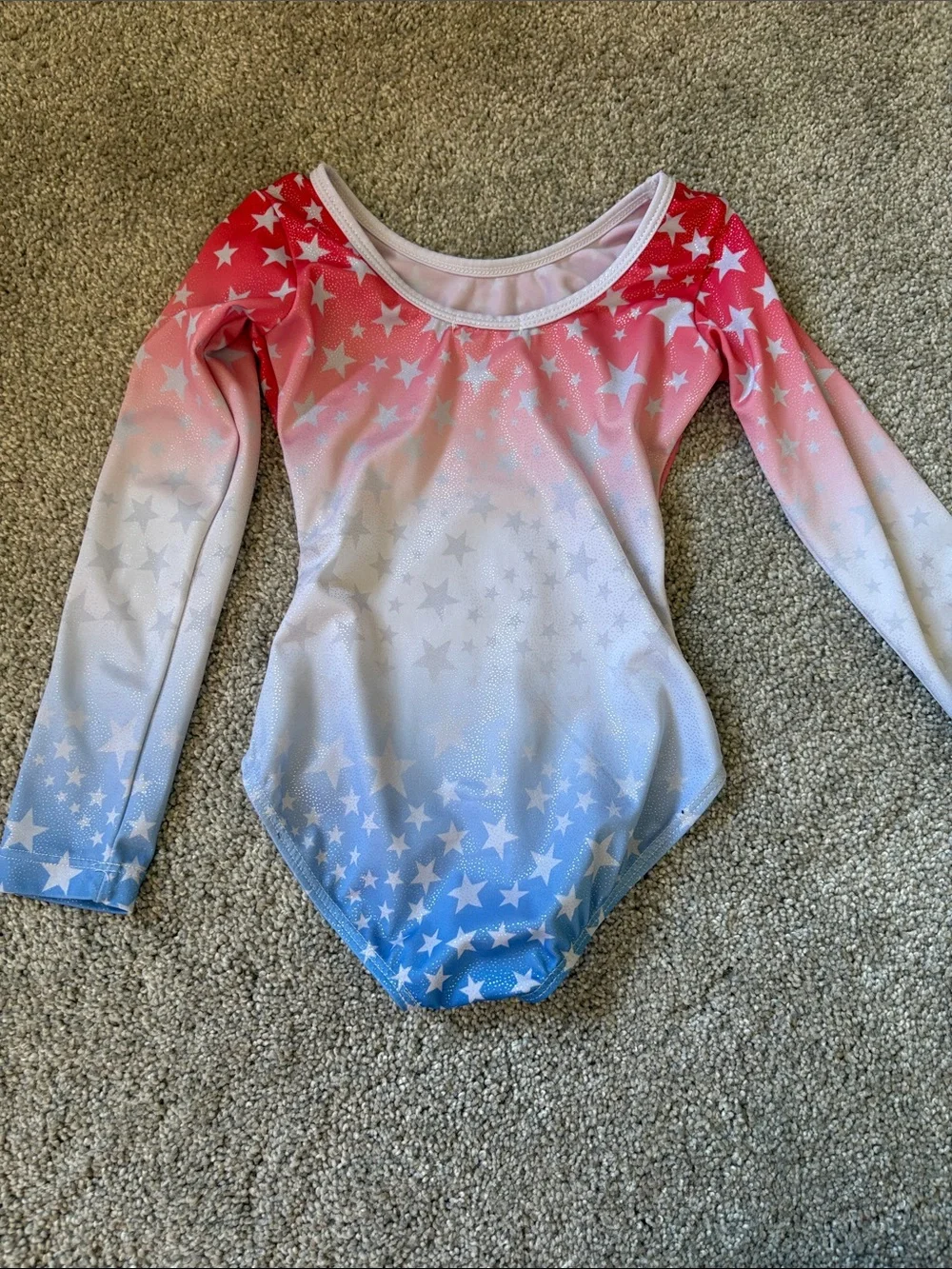 Kids Metallic Teal Gymnastics Leotard - Teal